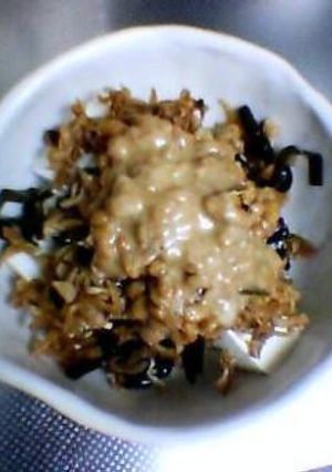 冷や奴のそぼろ納豆のせ-レシピのメイン写真