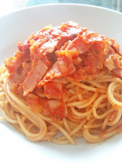 ベーコンのトマトパスタ-レシピのメイン写真