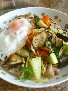夏野菜救済☆あとがけソース焼きそば☆-レシピのメイン写真