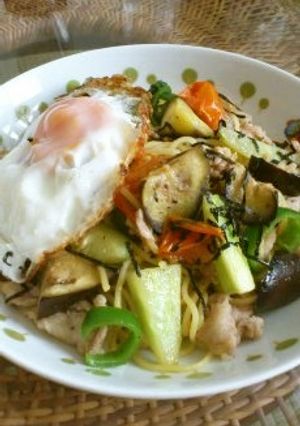 夏野菜救済☆あとがけソース焼きそば☆-レシピのメイン写真