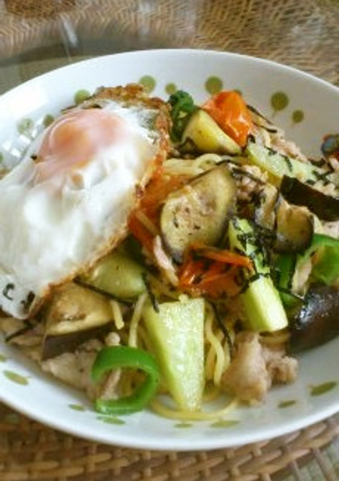 夏野菜救済☆あとがけソース焼きそば☆-レシピのメイン写真