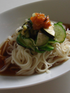 体の中からひんやり♪夏野菜の冷製うどん-レシピのメイン写真
