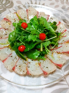 簡単!! カンパチのカルパッチョ-レシピのメイン写真