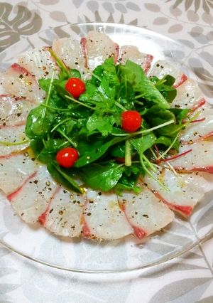 簡単!! カンパチのカルパッチョ-レシピのメイン写真