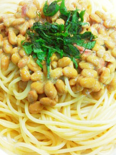 納豆パスタ!ランチでも-レシピのメイン写真