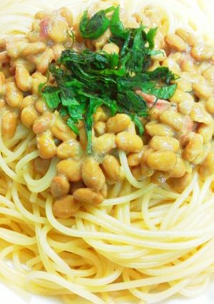 納豆パスタ！ランチでも-レシピのメイン写真