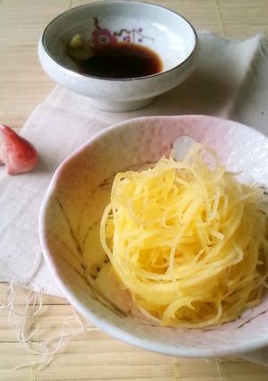 簡単一品★そうめん南瓜をわさび醤油で-レシピのメイン写真