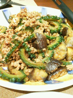 麻婆なす&ゴーヤ-レシピのメイン写真