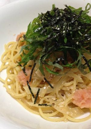 家パスタ①あっさり和風めんたいパスタ！！-レシピのメイン写真