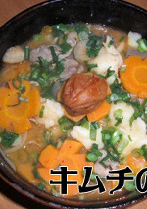 夏バテ吹っ飛ぶカミナリ梅だご汁・すいとん-レシピのメイン写真