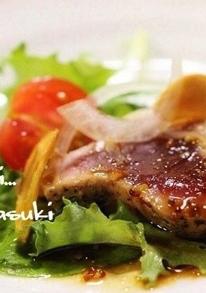 カツオのガーリックステーキ。-レシピのメイン写真