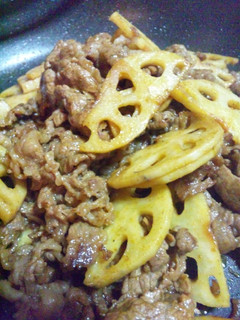 牛肉と蓮根の甘辛カレー炒め☆-レシピのメイン写真