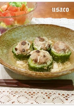 レンジで簡単☆ゴーヤの肉詰め-レシピのメイン写真