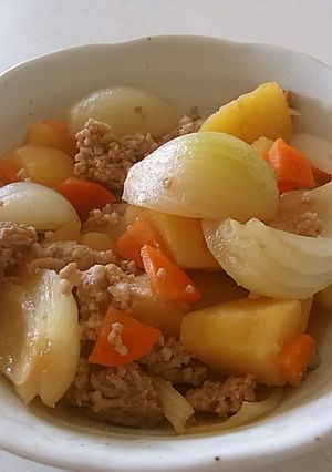 ミンチで時短肉じゃが-レシピのメイン写真