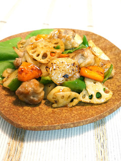 豚こま団子とシャキシャキ野菜の黒酢あん-レシピのメイン写真