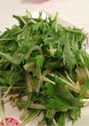 水菜とたくあんのシャキシャキサラダ-レシピのメイン写真