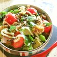 ハム・アボカド・トマトの塩昆布梅わさび丼
