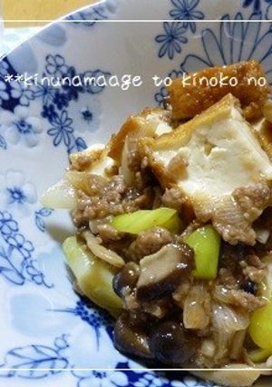 ♪絹揚げときのこの麻婆風-レシピのメイン写真