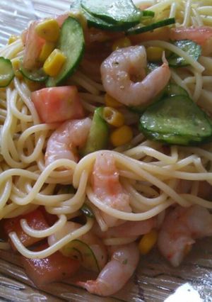 簡単☆めんつゆで冷製パスタ-レシピのメイン写真