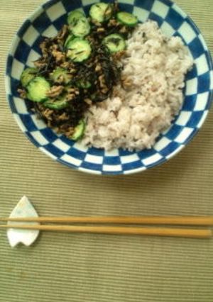 きゅうりとひじきのオイ丼-レシピのメイン写真