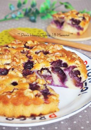 秋の味覚♪葡萄と胡桃のタルトケーキ-レシピのメイン写真