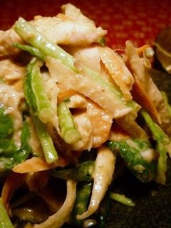 サラダ牛蒡と人参の和えたん 京都カフェ-レシピのメイン写真