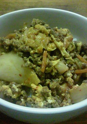 豚ひき肉キムチ丼-レシピのメイン写真