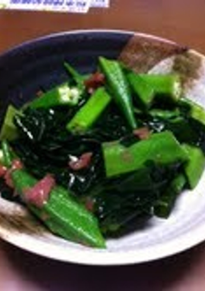 おくらとわかめの梅和え-レシピのメイン写真