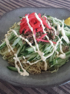 挽肉とキュウリの冷やし中華-レシピのメイン写真