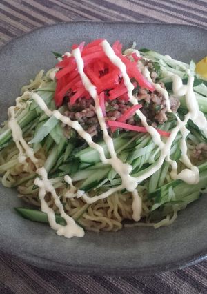 挽肉とキュウリの冷やし中華-レシピのメイン写真