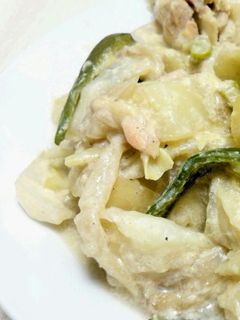お野菜タップリ!鮭と豆乳のクリーム煮-レシピのメイン写真