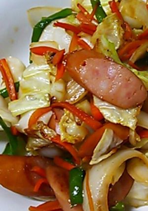 ウィンナーの炒め物～(⌒‐⌒)-レシピのメイン写真