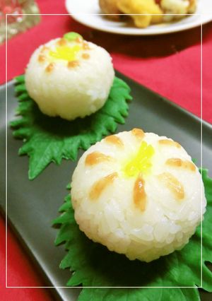 ✿簡単お絵描き✿　おにぎりのお花-レシピのメイン写真