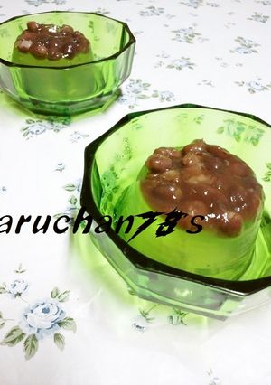 ○*★。玄米茶と小豆のゼリー。★*○-レシピのメイン写真