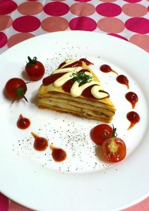 オシャレな＊ミルフィーユオムレツ♡-レシピのメイン写真