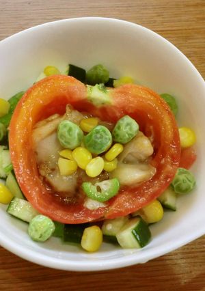 夏野菜のカラフルカレーチキン-レシピのメイン写真