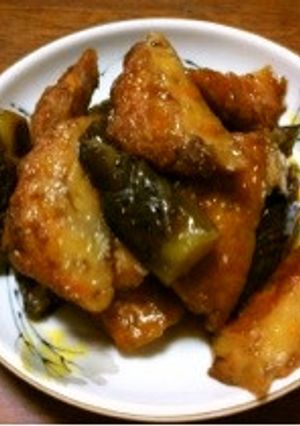茄子と薩摩揚げの甘辛煮-レシピのメイン写真