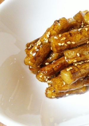 甘辛～☆ごぼうの揚げ煮-レシピのメイン写真