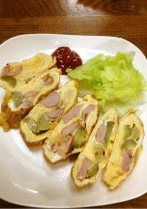 ソーセージ＆ピクルス☆卵焼き-レシピのメイン写真