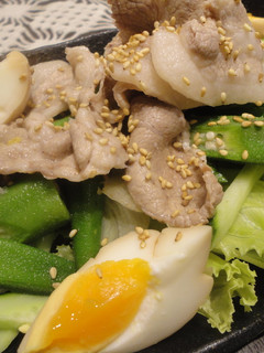 オクラ緑野菜の豚しゃぶサラダ-レシピのメイン写真