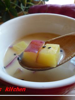 ❦コロコロ薩摩芋の豆乳スープ❦九陽-レシピのメイン写真