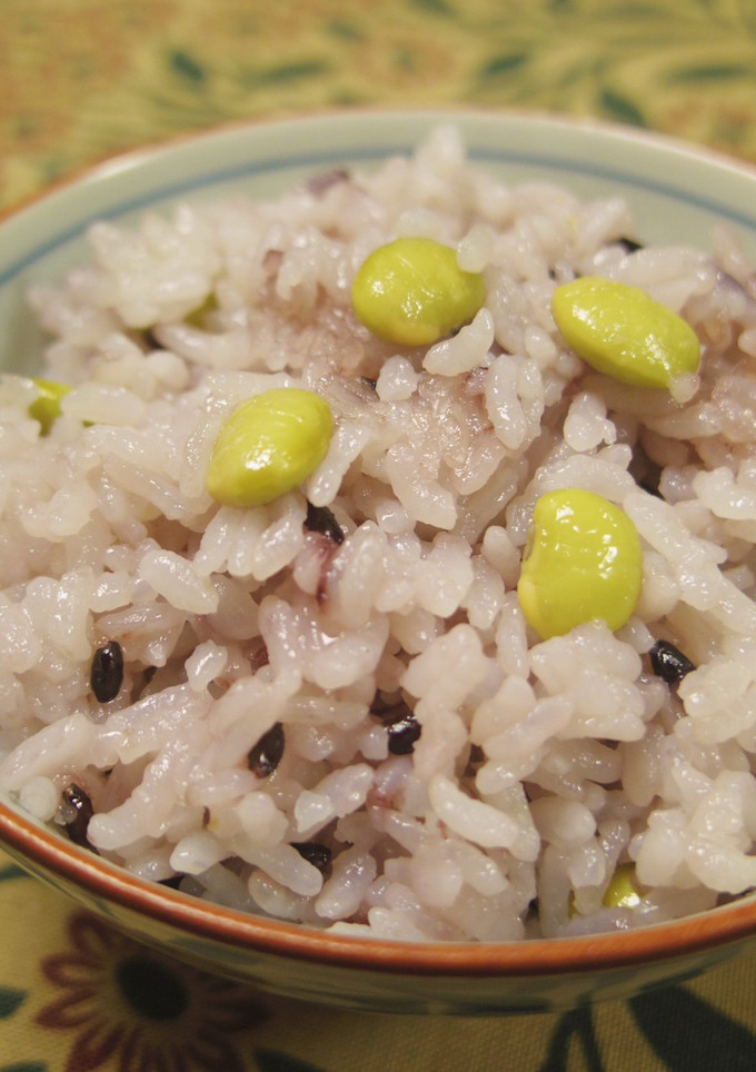 枝豆と黒米の彩ご飯-レシピのメイン写真