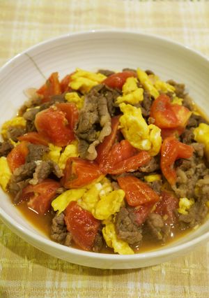 トマトと牛肉の炒めもの-レシピのメイン写真