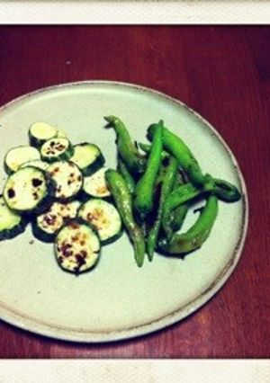 ズッキーニと伏見甘長の塩麹焼き-レシピのメイン写真