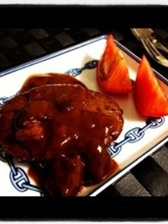 ハヤシライスの煮込みハンバーグ-レシピのメイン写真