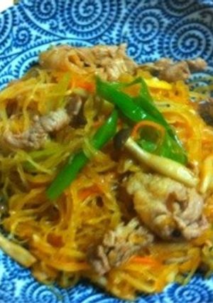 そうめんかぼちゃ　チャプチェ風-レシピのメイン写真