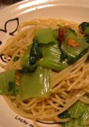 チンゲンサイでパスタ！？-レシピのメイン写真