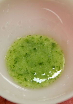 初めての離乳食♡おかゆ＋ほうれん草-レシピのメイン写真
