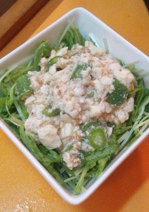 オクラと白ゴマのっけの豆腐サラダ-レシピのメイン写真