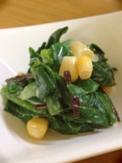 塩昆布とツルムラサキのマヨ和え-レシピのメイン写真